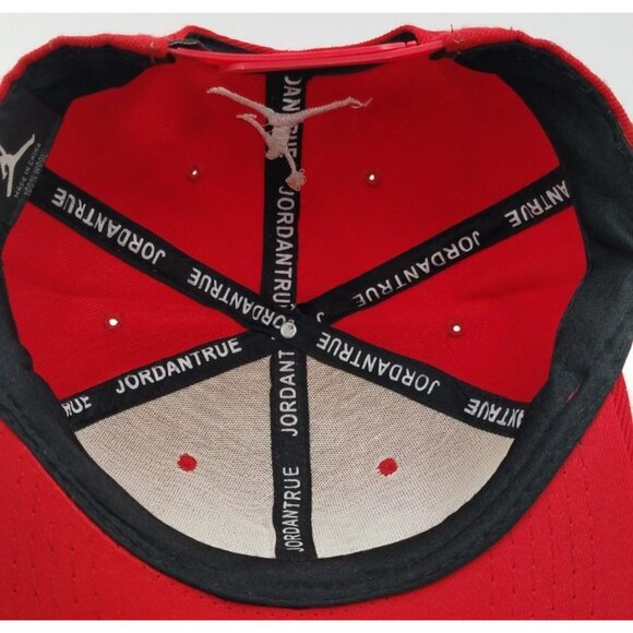 Air Jordan True Jumpman Flight NBA Red 100% Wool Adjustable Snapback Hat Cap - Picture 11 of 14